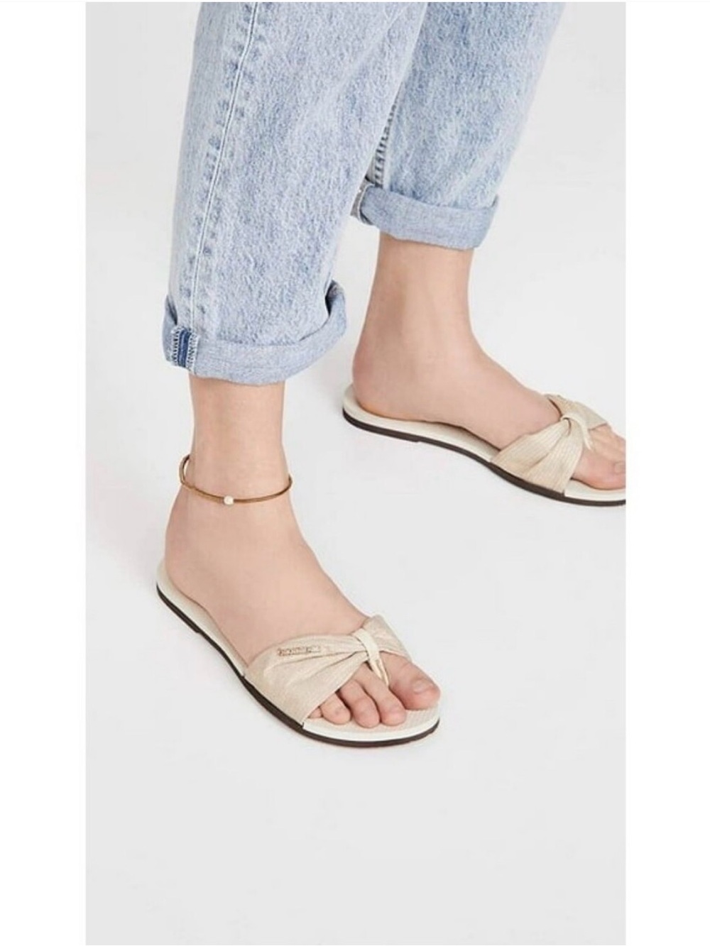 Havaianas Women’s Beige Bow Slide Sandals